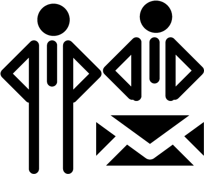 People Mail Symbol In A Circle Vector - Sign (400x400), Png Download