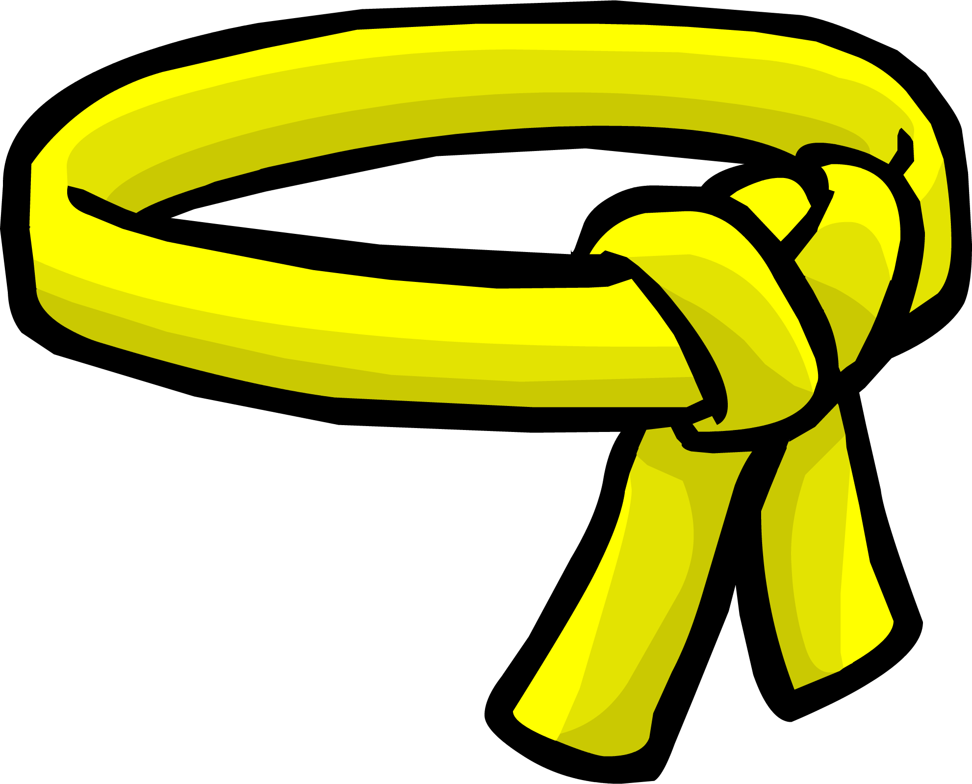 Yellow Ninja Belt Icon - Yellow Belt (1982x1599), Png Download