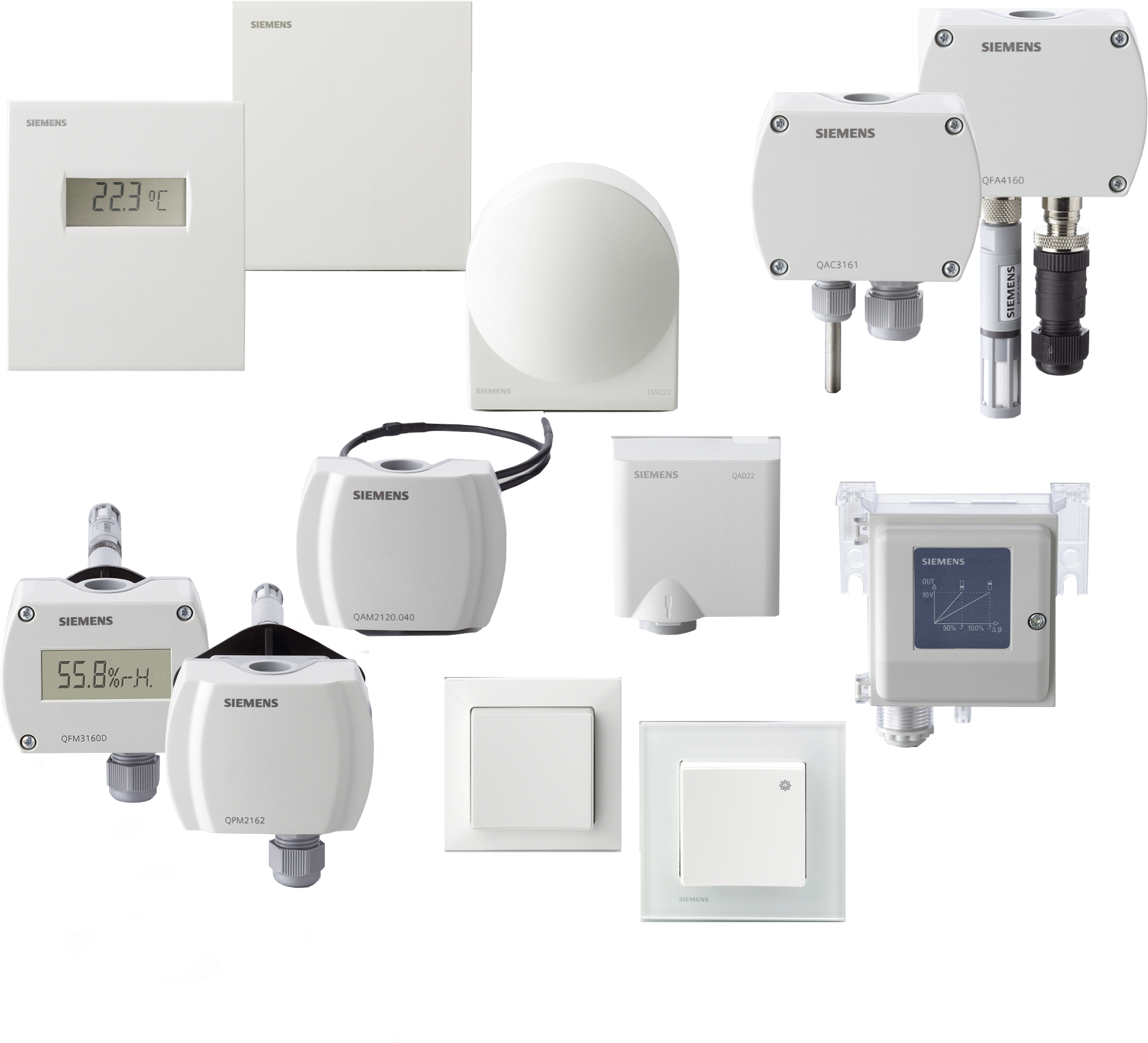 Kiinteistöautomaatio Anturi Siemens - Lämpötila Anturit Siemens (2250x1967), Png Download