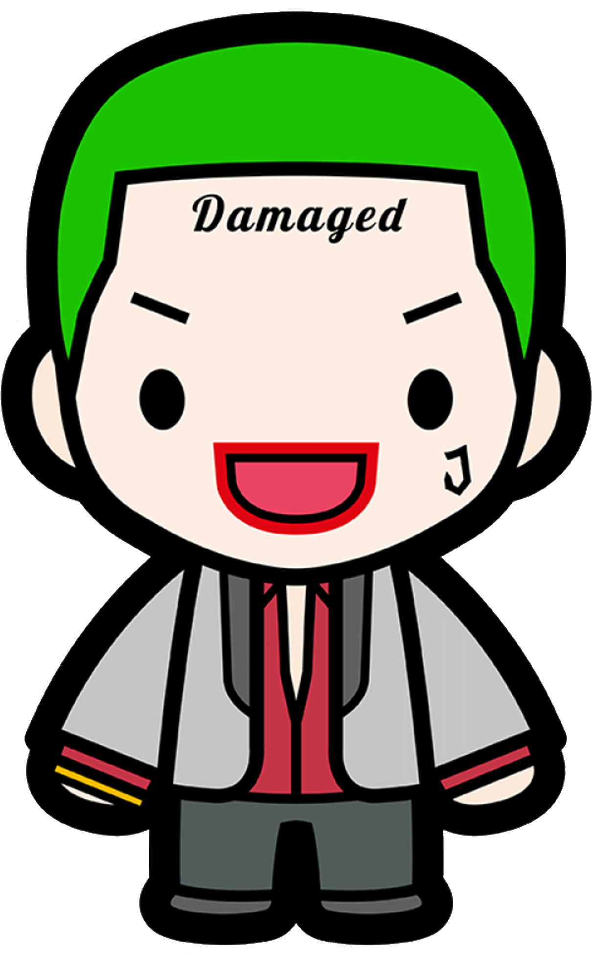 Jared Leto Joker - Jared Leto Joker Chibi (2717x2008), Png Download