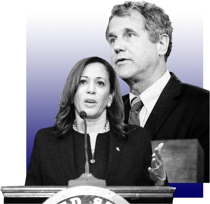 Illustration Of Sherrod Brown And Kamala Harris - White People (768x738), Png Download