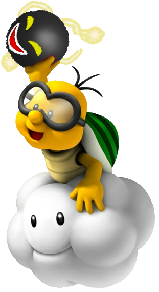 Amp Lakitu - Mario Lakitu (384x589), Png Download