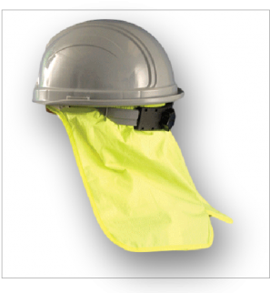 Hard Hat Sweat Band W/neck Shade Hi Viz Yellow 971-hvy - Hard Hat Sweatband W/neck Shade, Yellow (600x600), Png Download