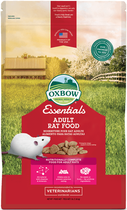 Adult Rat Food - Oxbow Essentials Regal Rat Food - 3 Lb Bag (500x722), Png Download
