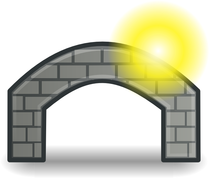 File - Brick Arch Bridge Clipart (720x720), Png Download