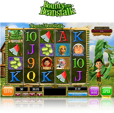Bounty Of The Beanstalk Game - Slot Machine (376x422), Png Download