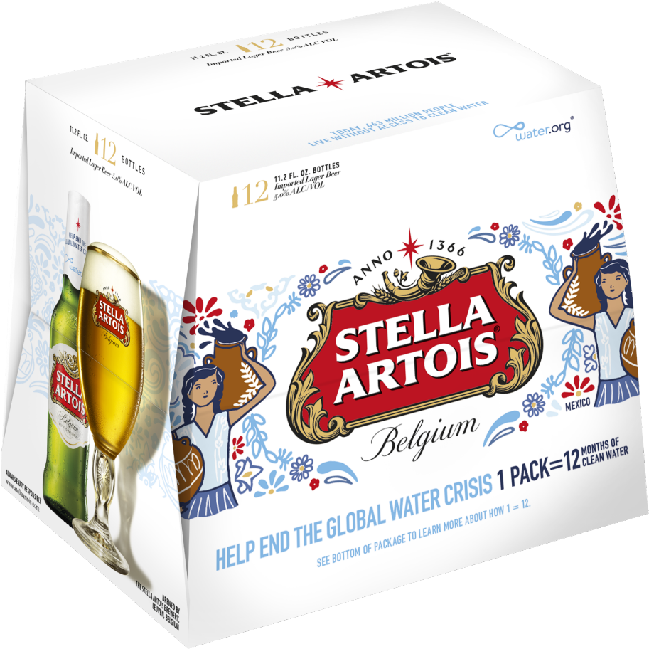 Stella Artois Limited Edition 12 Pack - Stella Artois Water Org 2018 (1024x985), Png Download