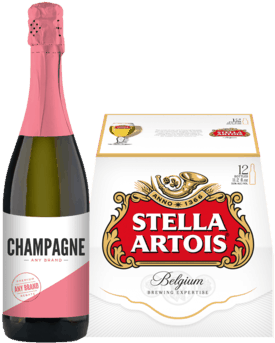 Stella Artois® And Any Brand Champagne - Stella Artois 12 Pack Cans (348x348), Png Download