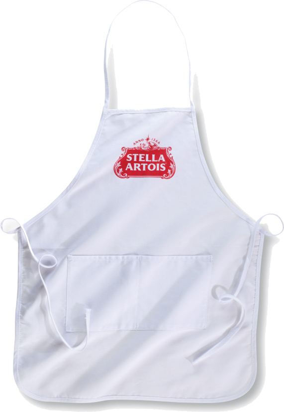 Stella Artois White Apron - Stella Artois (571x827), Png Download