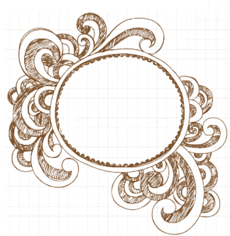 Molduras Para Edições - Notebook Doodle Circular Frame On Sport Watch (500x500), Png Download