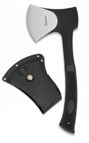 Hacha Enteriza Negra Con Martillo Funda Fibra - Axe (299x480), Png Download