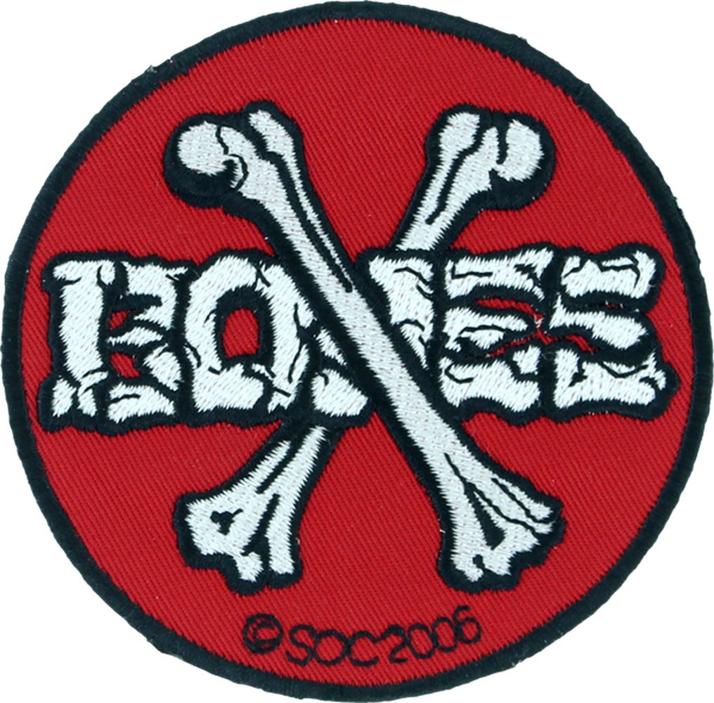 Powell Peralta Cross Bones Patch Red/blk (1016x1000), Png Download