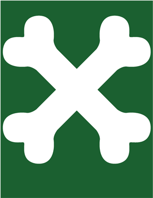 Cross Bones Stencil - Parallel (312x800), Png Download