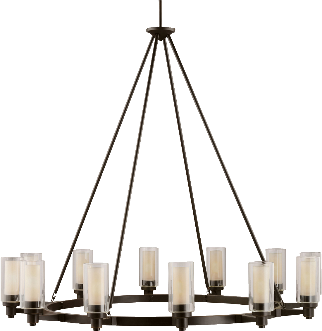 Candle Chandelier Non Electric - Kichler Circolo 12 Light Chandelier (1200x1200), Png Download