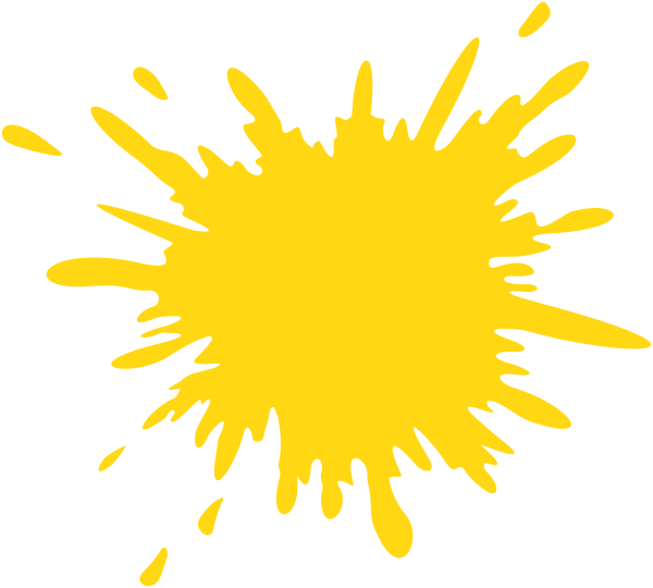 Yellow Splash Of Paint (600x540), Png Download