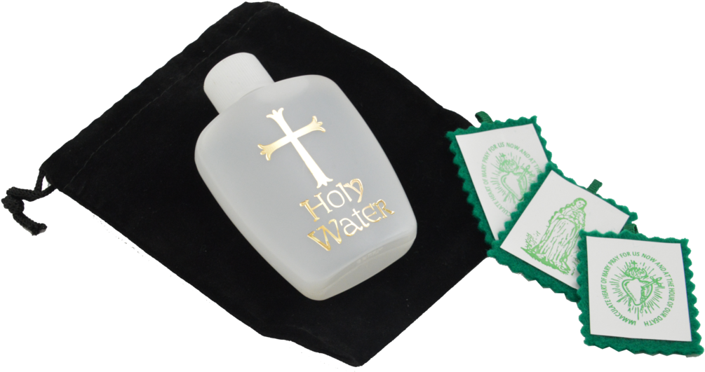 Free Epiphany Holy Water And 3 Green Scapulars - Christian Cross (1058x630), Png Download