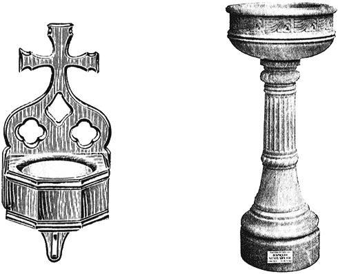 Our Catholic Company Provides Antique Church Supplies - Holy Water Font (600x420), Png Download
