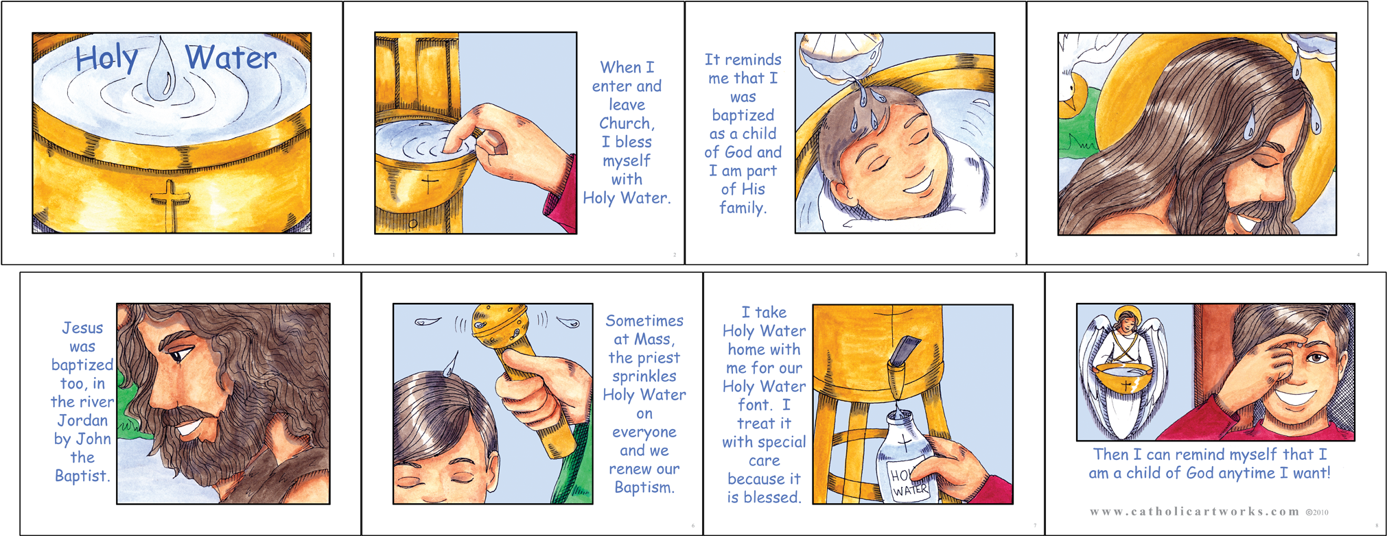 Holy Water Wall Story Product Llws004 - Cartoon (2160x810), Png Download