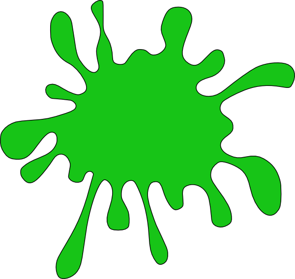 Green Spot Clipart Png For Web - Red Paint Splatter Clip Art (600x568), Png Download