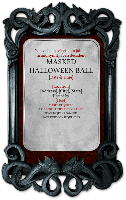 Heidi Klum Halloween Party Invite (440x695), Png Download