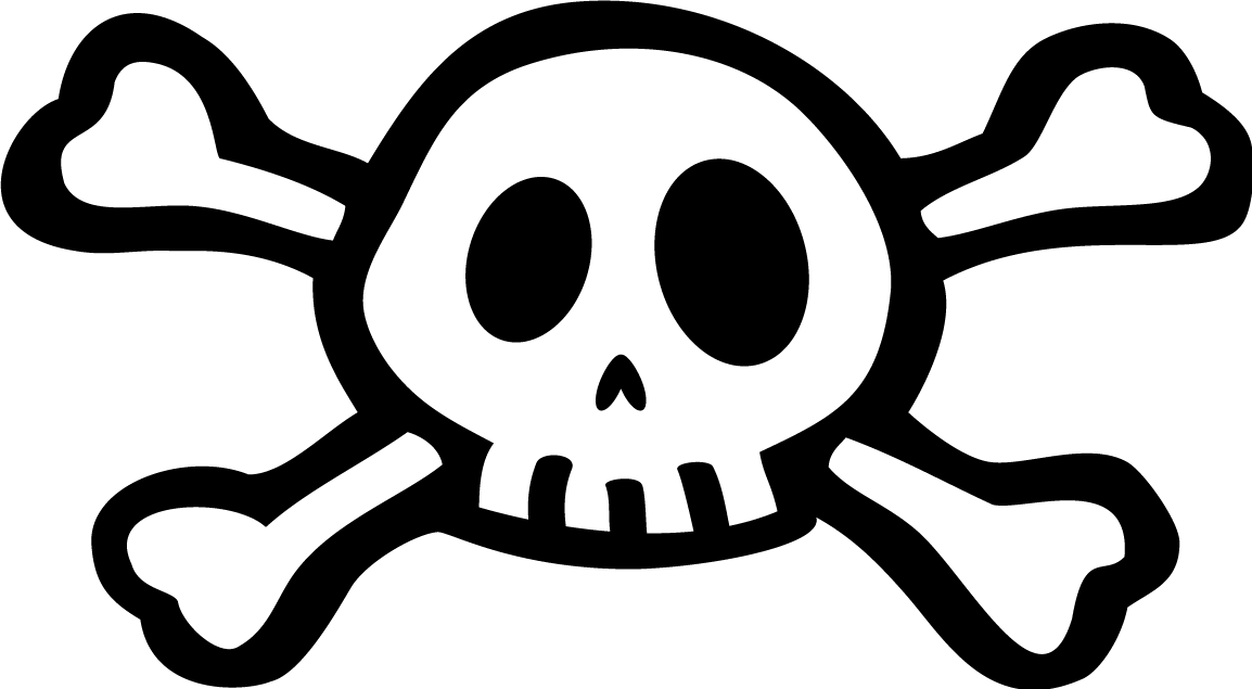 Worst Fear - Skull And Cross Bones (1154x635), Png Download
