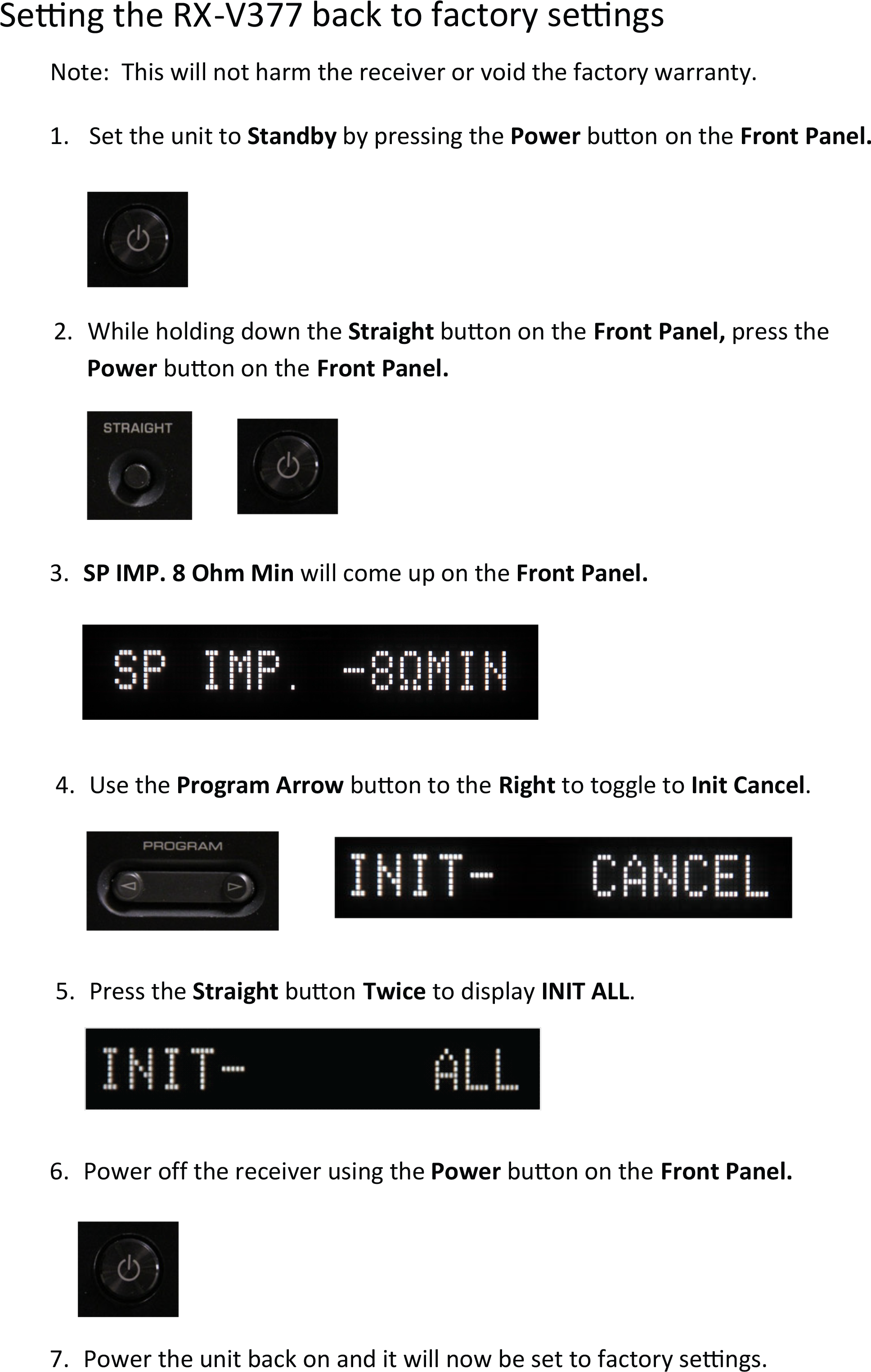 Rx V377 Factory Reset/initialize - Yamaha Rx V2067 Reset Factory (1986x3087), Png Download