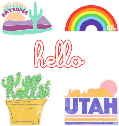 Hello Make A Sticker 4-pack - Clothing (480x480), Png Download