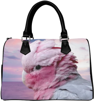 Galah Cockatoo Boston Handbag - Galah Cockatoo Rundes Kissen (500x500), Png Download