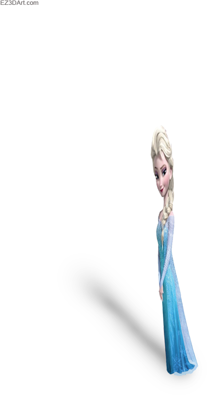 Elsa 3d Full Color Frozen Anamorphic Print Ready Image - Pajamas (768x1024), Png Download