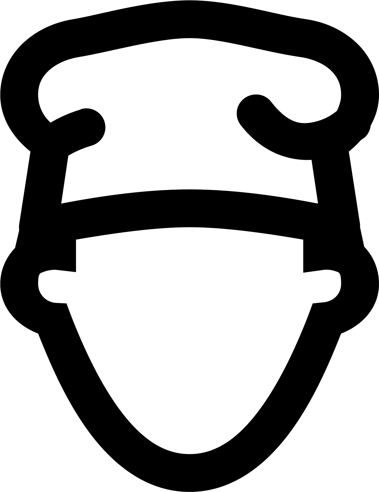 This Is A Picture Of A Man's Face With No Eyes, Ears - Icone Cozinheiro Png (1600x1600), Png Download