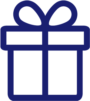 Featured Deals And Stores - Gift White Vector Png (450x450), Png Download