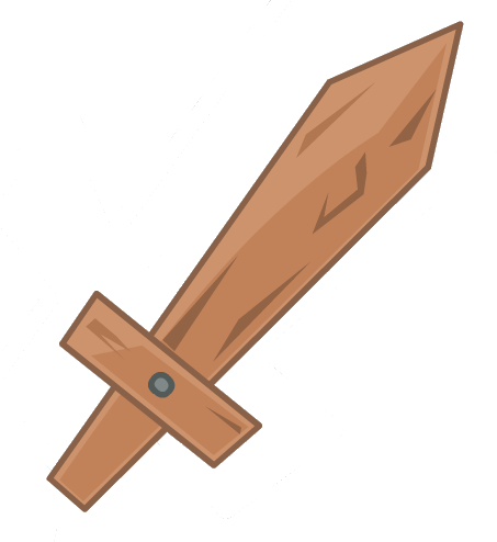 Wooden Sword - Wooden Sword Png (453x494), Png Download
