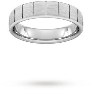 5mm Slight Court Heavy Vertical Lines Wedding Ring - Dyrberg/kern (350x350), Png Download