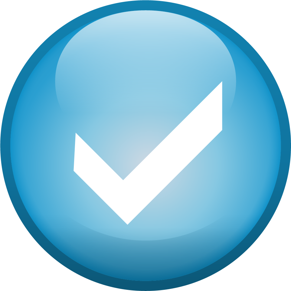 Ok Cancel Icon Png - Синяя Галочка Png (962x962), Png Download