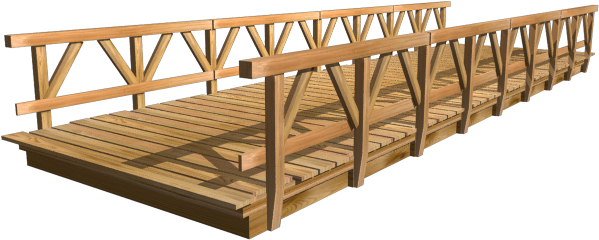 Wooden Bridge Download Transparent Png Image - Puentes De Madera Png (1280x720), Png Download
