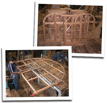 Several Windows In The Blue Ox Fabrication Shop - Arched Window Construction (371x356), Png Download