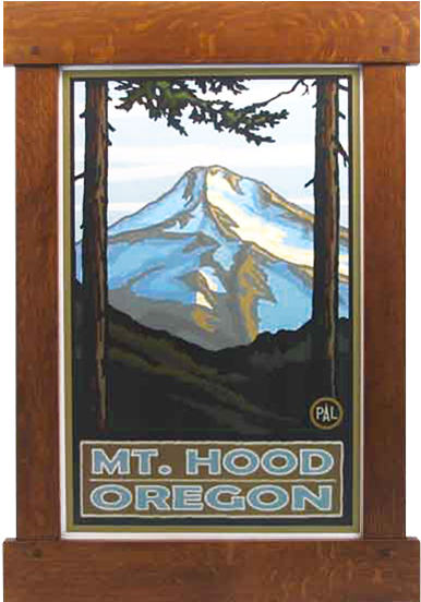 Bungalow Style Frame - Northwest Art Mall 11" X 17" Poster Mount Hood By Paul (600x600), Png Download