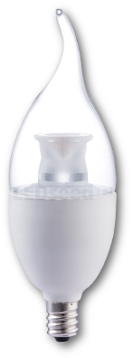 Bant-tip Candle Light Bulb 6w Dimmable - Candle (500x400), Png Download