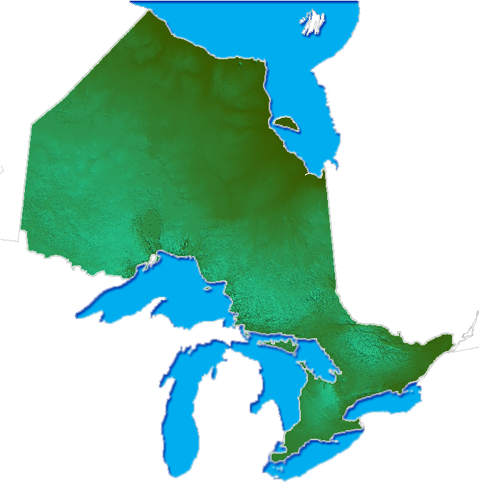 Ontario Relief - Glen Ellyn Il Map (671x687), Png Download