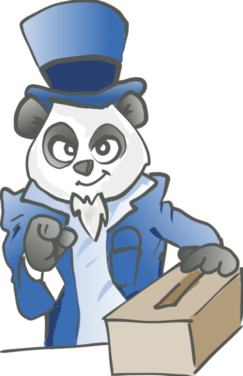 Voting Election Ballot Box United States - Panda Biru (486x750), Png Download