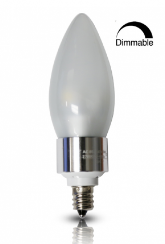 3watt Dimmable Led Frosted Candle Light - Torchstar 3watt Dimmable Led Frosted Candle Light - (650x489), Png Download