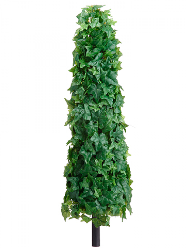 28" Ivy Leaf Cone Topiary On Stem Green - Topiary (800x800), Png Download