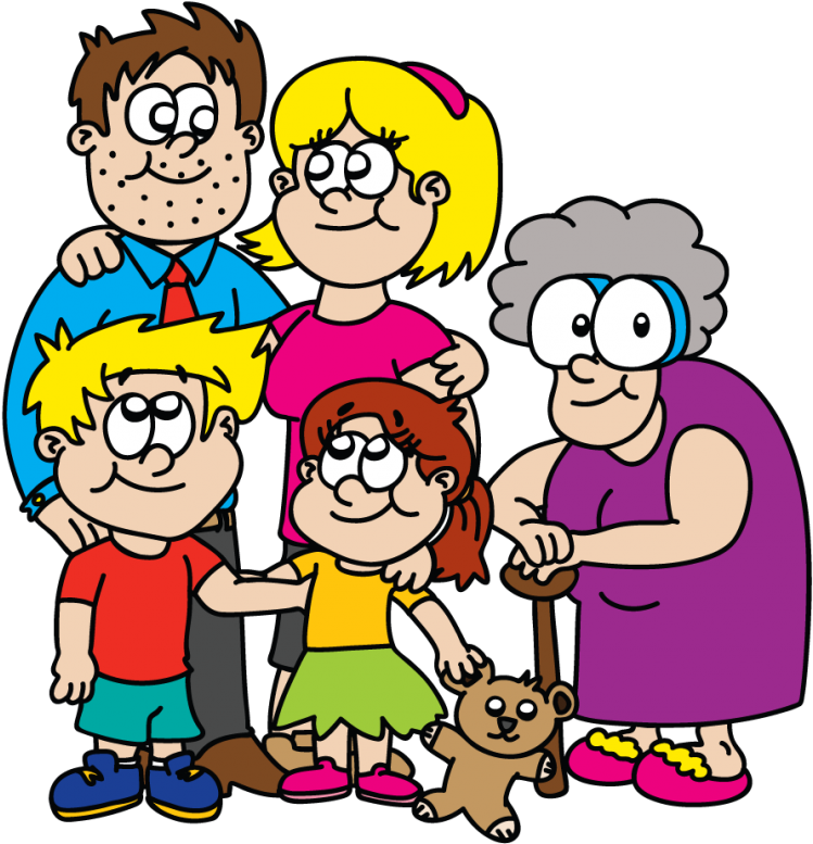 The Justkin Family - Family Cartoon Characters Png (790x800), Png Download