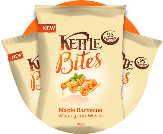 Kettle Bites Maple Bbq Waves Snacks 5 X 22g (570x460), Png Download
