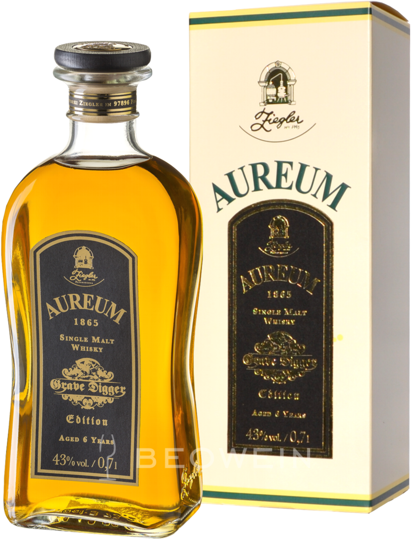 Aureum 1865 Grave Digger Edition 0,7 L - Aureum 1865 - Grave Digger Edition Single Malt Whisky (1000x1000), Png Download