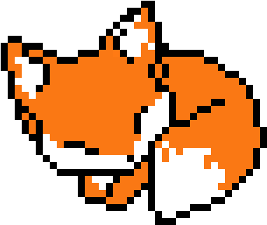 Baby Fox - Fox Pixel Art (520x370), Png Download