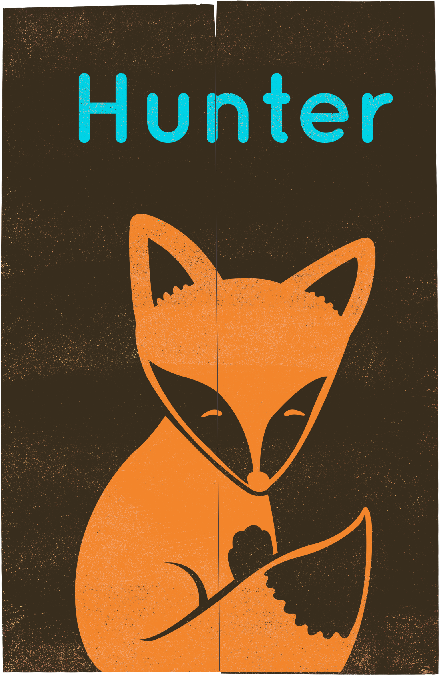 Baby Fox 1 - Stencil (2719x2655), Png Download