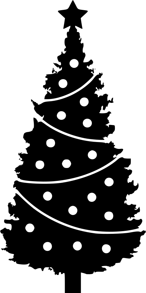 Christmas Tree Comments - Evergreen Tree Clipart (488x980), Png Download