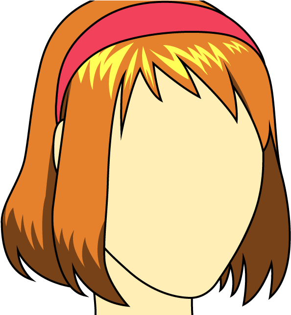 How To Draw Female Hairstyle - Cartoon (1000x642), Png Download