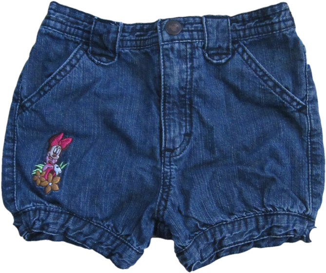 Baby Girls 18 Months Disney Store Minnie Mouse Jean - Fs Mini Klub Baby Girls' 18 - 24 Months Shorts (800x1000), Png Download